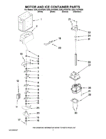 05 - Motor And Ice Container Parts parts for Whirlpool Refrigerator ED5LVAXWQ00 from AppliancePartsPros.com