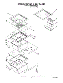 03 - Refrigerator Shelf Parts parts for Whirlpool Refrigerator BRS70EMANA01 from AppliancePartsPros.com