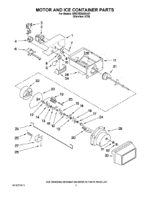05 - Motor And Ice Container Parts parts for Whirlpool Refrigerator BRS70EMANA01 from AppliancePartsPros.com