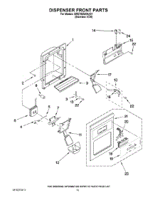 08 - Dispenser Front Parts parts for Whirlpool Refrigerator BRS70EMANA01 from AppliancePartsPros.com