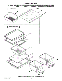 06 - Shelf Parts parts for Whirlpool Refrigerator W8RXNGMWD00 from AppliancePartsPros.com
