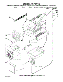 08 - Icemaker Parts parts for Whirlpool Refrigerator GX2FHDXVQ00 from AppliancePartsPros.com