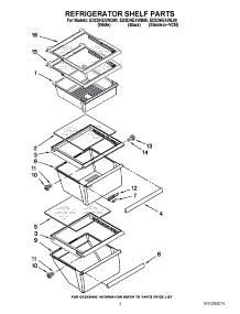 03 - Refrigerator Shelf Parts parts for Whirlpool Refrigerator ED2DHEXWL00 from AppliancePartsPros.com
