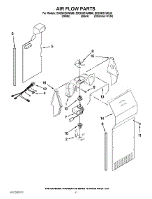 10 - Air Flow Parts parts for Whirlpool Refrigerator ED2DHEXWL00 from AppliancePartsPros.com