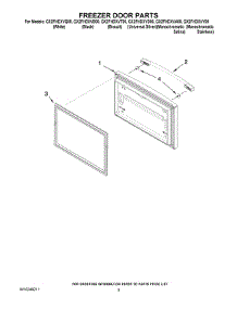 03 - Freezer Door Parts parts for Whirlpool Refrigerator GX2FHDXVD00 from AppliancePartsPros.com