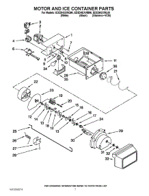 05 - Motor And Ice Container Parts parts for Whirlpool Refrigerator ED2DHEXWQ00 from AppliancePartsPros.com