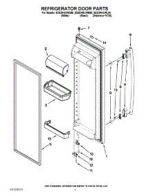 06 - Refrigerator Door Parts parts for Whirlpool Refrigerator ED2DHEXWB00 from AppliancePartsPros.com