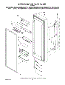 06 - Refrigerator Door Parts parts for Whirlpool Refrigerator GS6NHAXVB03 from AppliancePartsPros.com
