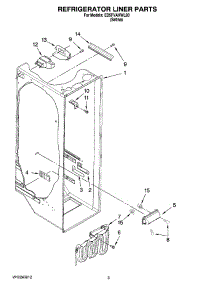 02 - Refrigerator Liner Parts parts for Whirlpool Refrigerator ED5FVAXWL00 from AppliancePartsPros.com