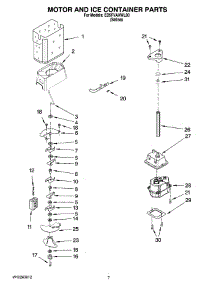 05 - Motor And Ice Container Parts parts for Whirlpool Refrigerator ED5FVAXWL00 from AppliancePartsPros.com