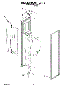 07 - Freezer Door Parts parts for Whirlpool Refrigerator ED5FVAXWL00 from AppliancePartsPros.com