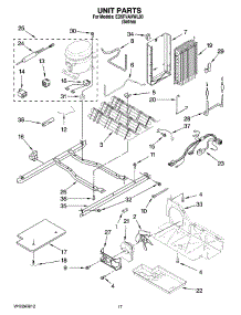 11 - Unit Parts parts for Whirlpool Refrigerator ED5FVAXWL00 from AppliancePartsPros.com