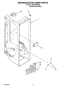 02 - Refrigerator Liner Parts parts for Whirlpool Refrigerator GD5NVAXWA00 from AppliancePartsPros.com