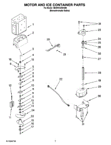 05 - Motor And Ice Container Parts parts for Whirlpool Refrigerator GD5NVAXWA00 from AppliancePartsPros.com