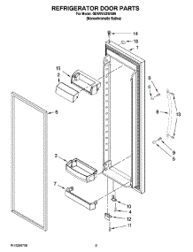 06 - Refrigerator Door Parts parts for Whirlpool Refrigerator GD5NVAXWA00 from AppliancePartsPros.com