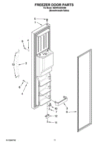 07 - Freezer Door Parts parts for Whirlpool Refrigerator GD5NVAXWA00 from AppliancePartsPros.com