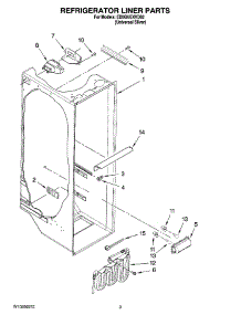 02 - Refrigerator Liner Parts parts for Whirlpool Refrigerator ED5GVEXVD02 from AppliancePartsPros.com