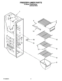 04 - Freezer Liner Parts parts for Whirlpool Refrigerator ED5GVEXVD02 from AppliancePartsPros.com