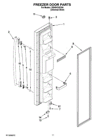 07 - Freezer Door Parts parts for Whirlpool Refrigerator ED5GVEXVD02 from AppliancePartsPros.com