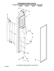 07 - Freezer Door Parts parts for Whirlpool Refrigerator ED5LHAXWQ00 from AppliancePartsPros.com