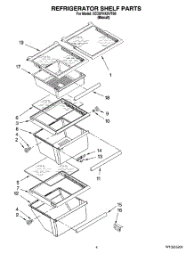 03 - Refrigerator Shelf Parts parts for Whirlpool Refrigerator 5ED5FHKXVT00 from AppliancePartsPros.com