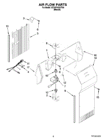 05 - Air Flow Parts parts for Whirlpool Refrigerator 5ED5FHKXVT00 from AppliancePartsPros.com