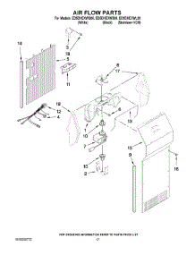 10 - Air Flow Parts parts for Whirlpool Refrigerator ED5DHEXWB00 from AppliancePartsPros.com