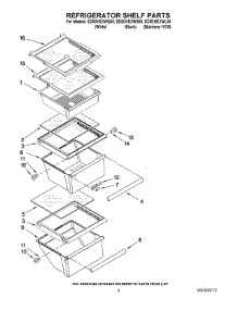 03 - Refrigerator Shelf Parts parts for Whirlpool Refrigerator ED5DHEXWQ00 from AppliancePartsPros.com
