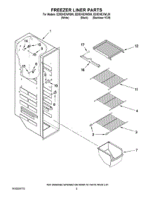 04 - Freezer Liner Parts parts for Whirlpool Refrigerator ED5DHEXWQ00 from AppliancePartsPros.com