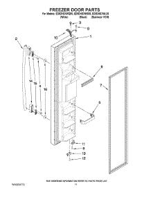 07 - Freezer Door Parts parts for Whirlpool Refrigerator ED5DHEXWL00 from AppliancePartsPros.com