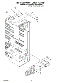 02 - Refrigerator Liner Parts parts for Whirlpool Refrigerator BRS62BBANA00 from AppliancePartsPros.com