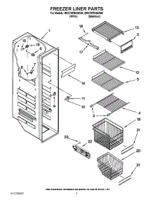 04 - Freezer Liner Parts parts for Whirlpool Refrigerator BRS70FRANA00 from AppliancePartsPros.com