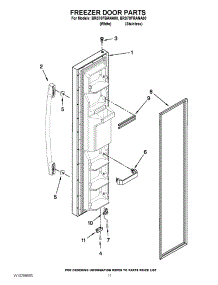 07 - Freezer Door Parts parts for Whirlpool Refrigerator BRS70FBANA00 from AppliancePartsPros.com