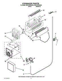 12 - Icemaker Parts parts for Whirlpool Refrigerator BRS70FRANA00 from AppliancePartsPros.com