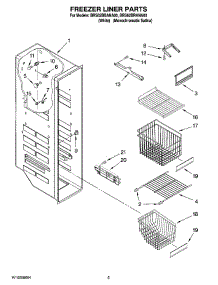04 - Freezer Liner Parts parts for Whirlpool Refrigerator BRS62BRANA00 from AppliancePartsPros.com