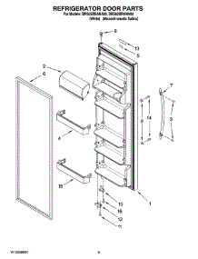 06 - Refrigerator Door Parts parts for Whirlpool Refrigerator BRS62BRANA00 from AppliancePartsPros.com