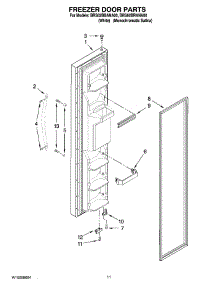 07 - Freezer Door Parts parts for Whirlpool Refrigerator BRS62BRANA00 from AppliancePartsPros.com