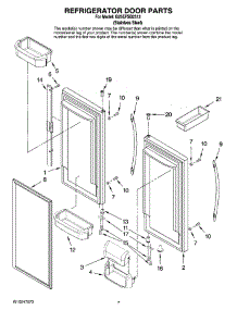 04 - Refrigerator Door Parts parts for Whirlpool Refrigerator G25EFSB2313 from AppliancePartsPros.com