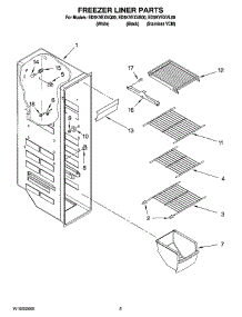 04 - Freezer Liner Parts parts for Whirlpool Refrigerator ED5KVEXVL00 from AppliancePartsPros.com