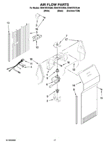 10 - Air Flow Parts parts for Whirlpool Refrigerator ED5KVEXVL00 from AppliancePartsPros.com