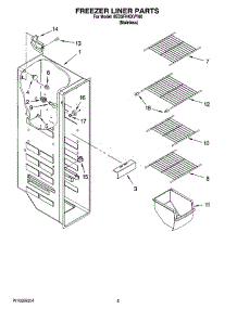04 - Freezer Liner Parts parts for Whirlpool Refrigerator 8ED5FHKXVY00 from AppliancePartsPros.com