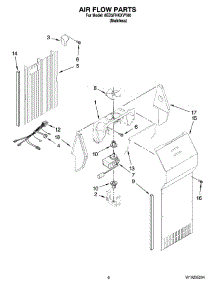 05 - Air Flow Parts parts for Whirlpool Refrigerator 8ED5FHKXVY00 from AppliancePartsPros.com