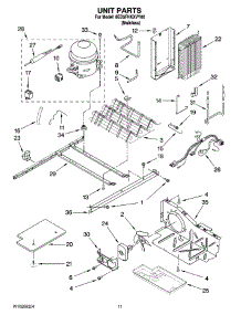 08 - Unit Parts parts for Whirlpool Refrigerator 8ED5FHKXVY00 from AppliancePartsPros.com