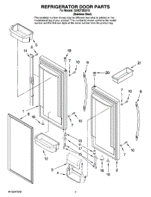 04 - Refrigerator Door Parts parts for Whirlpool Refrigerator G20EFSB2313 from AppliancePartsPros.com