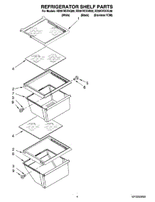 03 - Refrigerator Shelf Parts parts for Whirlpool Refrigerator ED5KVEXVB00 from AppliancePartsPros.com