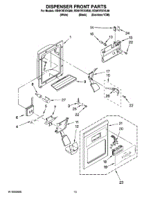 08 - Dispenser Front Parts parts for Whirlpool Refrigerator ED5KVEXVB00 from AppliancePartsPros.com