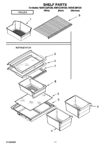 06 - Shelf Parts, Optional Parts (Not Included) parts for Whirlpool Refrigerator W8RXEGMVB00 from AppliancePartsPros.com