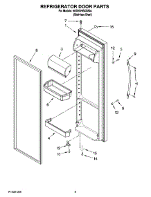 06 - Refrigerator Door Parts parts for Whirlpool Refrigerator 6GD5SHGXSS04 from AppliancePartsPros.com