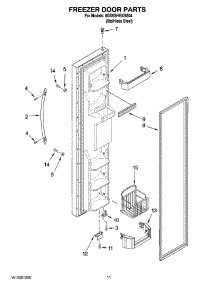 07 - Freezer Door Parts parts for Whirlpool Refrigerator 6GD5SHGXSS04 from AppliancePartsPros.com