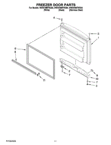 06 - Freezer Door Parts, Optional Parts parts for Whirlpool Refrigerator W9RXNMFWS00 from AppliancePartsPros.com